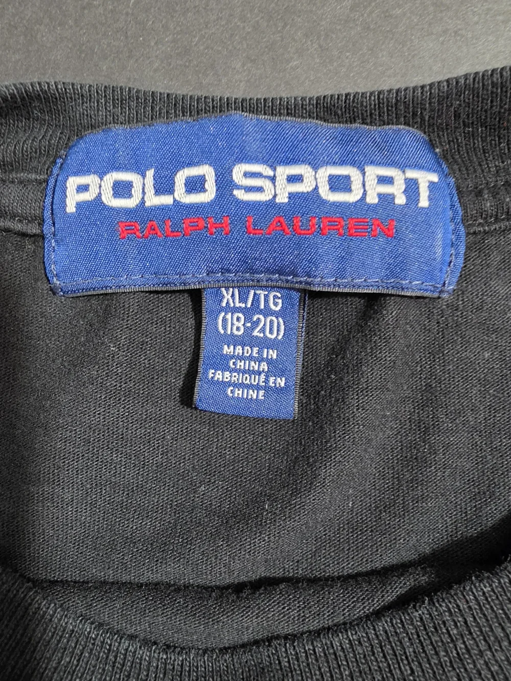 Polo by Ralph Lauren Kid's Black Long-Sleeve Crew Neck Shirt